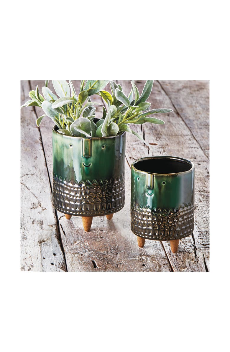 tag Companero Small Emerald Green Ceramic Planter Pot Garden, Alternate, color, Green