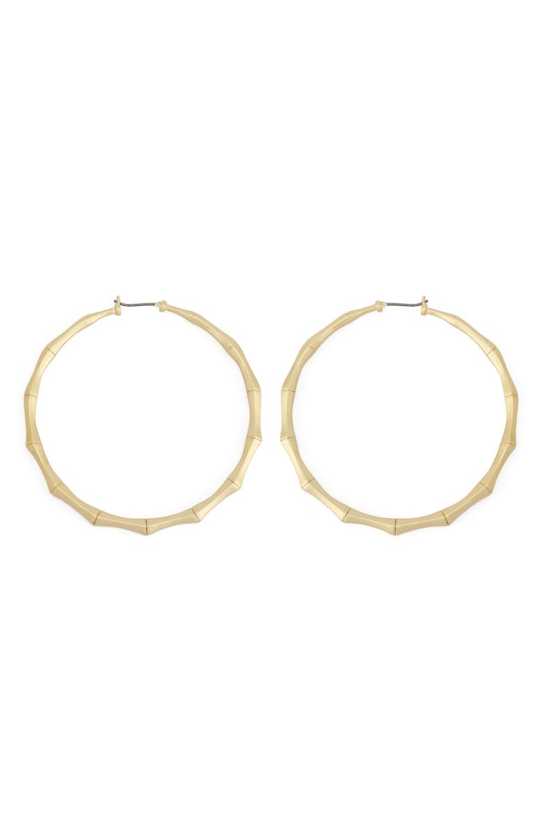 AllSaints Large Angular Hoop Earrings, Alternate, color, Vintage Gold