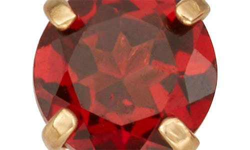 Fzn Gemstone Stud Earrings In Red