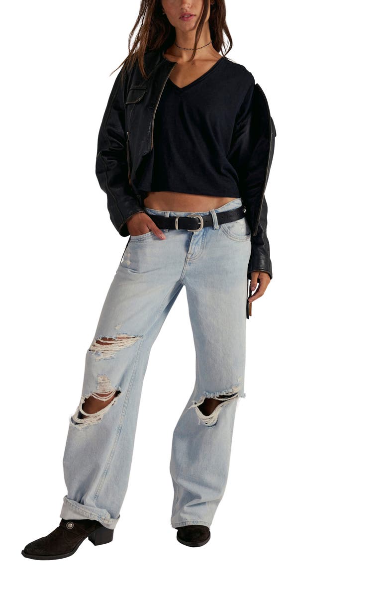 Free People Take Two T-Shirt, Alternate, color, Black