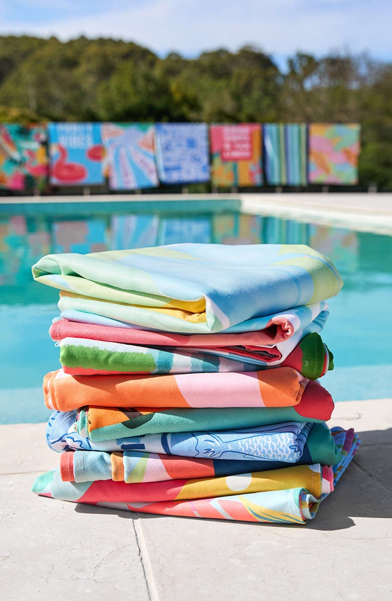 Dock & Bay Quick Dry Beach Towel, Alternate, color, Pool Party Vibes