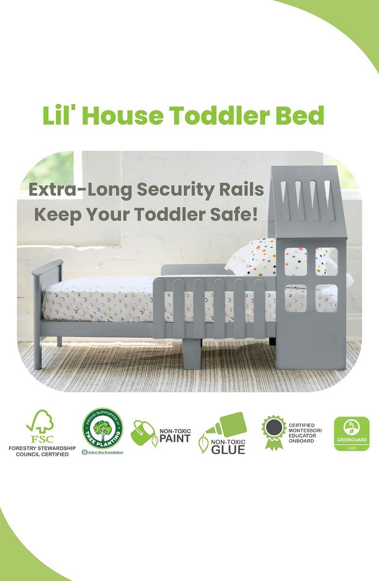 Little Partners TrüBliss<sup>™</sup> Lil' House Toddler Bed, Alternate, color, Silver Drop