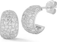 GLAZE JEWELRY Pavé Cubic Zirconia Hoop Earrings