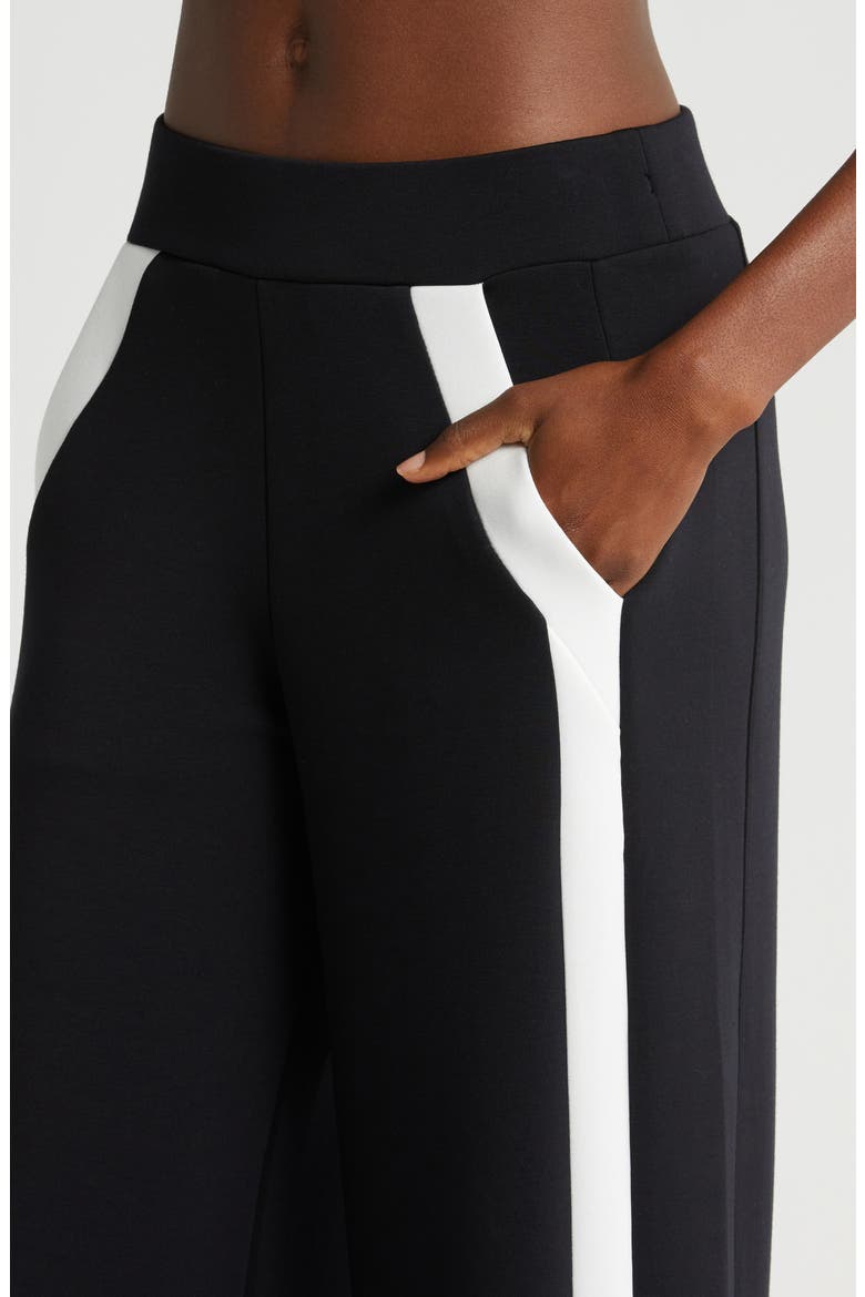 AirEssentials Stripe Track Pants, Alternate, color, VERY BLACK