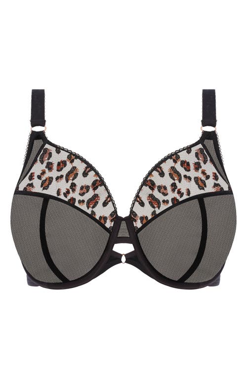 Elomi Namrah Bandless Underwire Plunge Bra In Black