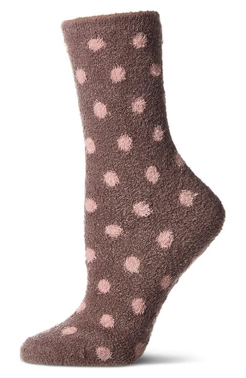 Polka Dot Lavender Infused Crew Socks