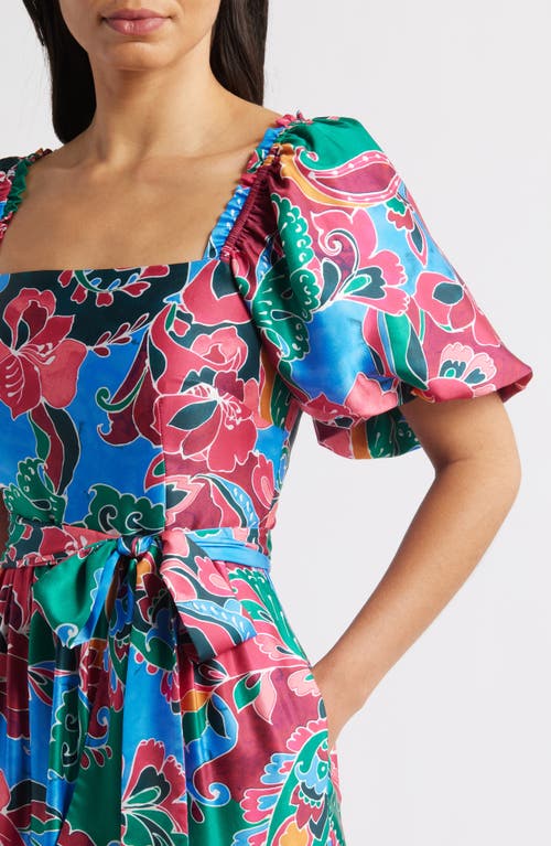 Eliza J Floral Tiered Maxi Dress In Blue