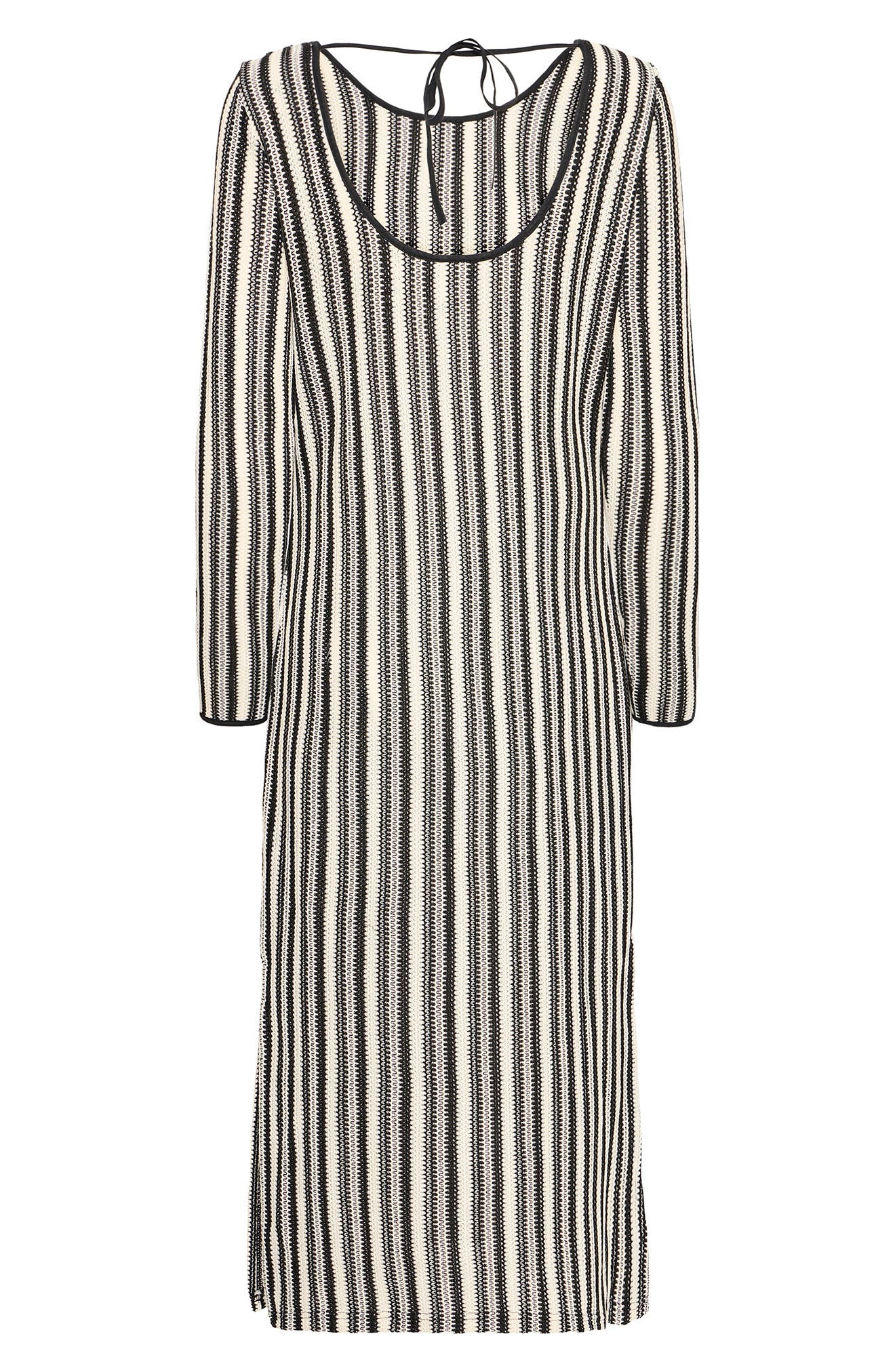 Ihoska Stripe Open Stitch Long Sleeve Maxi Dress - image 2