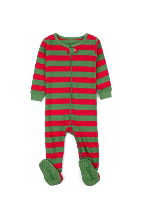 Kids Footed Striped Cotton Matching Family Holiday Pajamas (Toddler, Little Kid & Big Kid)