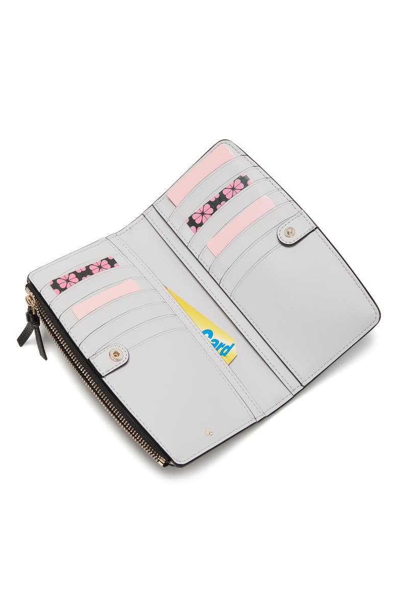 knott pebble leather slim zip wallet