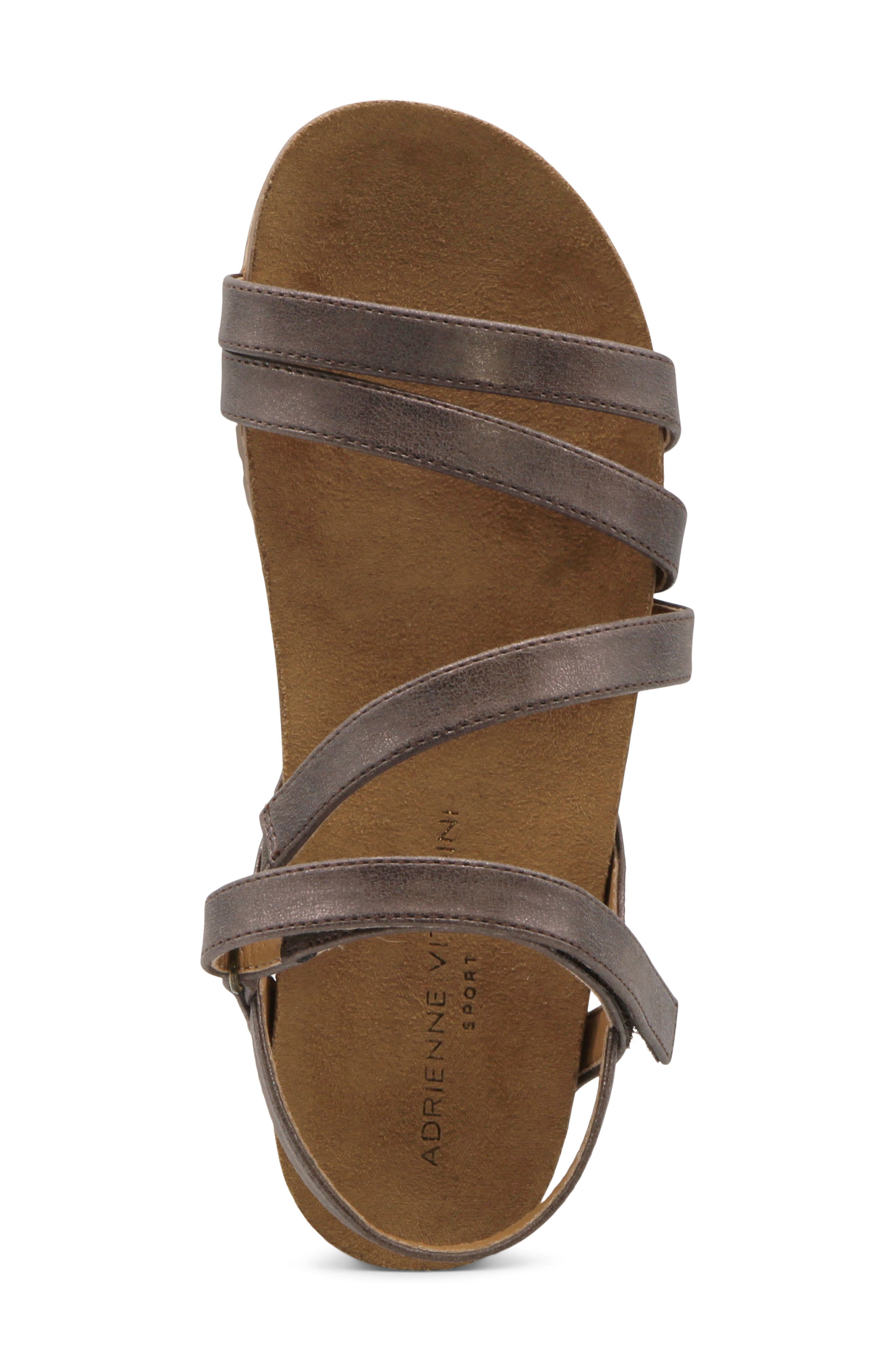 Adrienne Vittadini Jingle Platform Wedge Sandal, Alternate, color, Brown