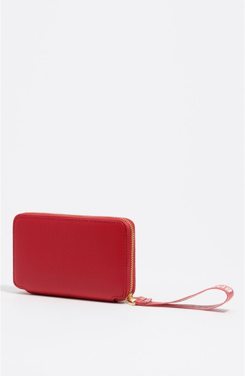Bimba y Lola Leather Rigid Upper Wallet, Alternate, color, Red