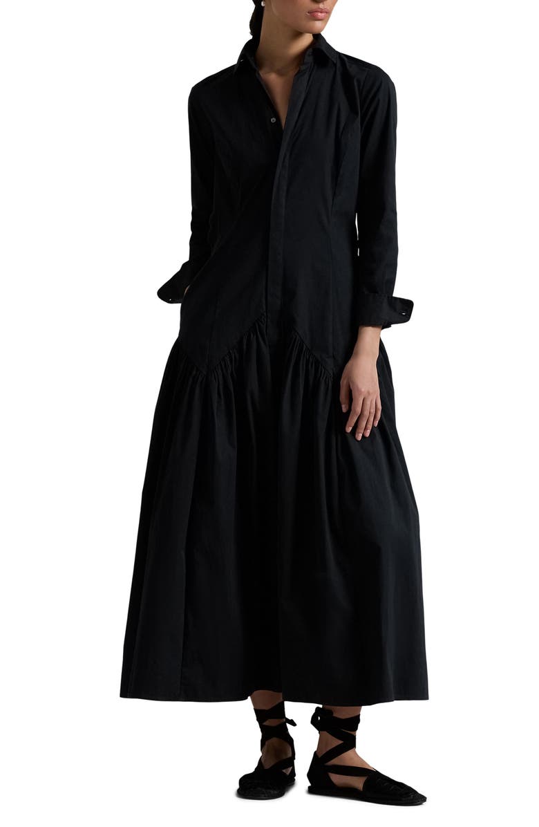 Polo Ralph Lauren Long Sleeve Cotton Blend Shirtdress, Main, color, 