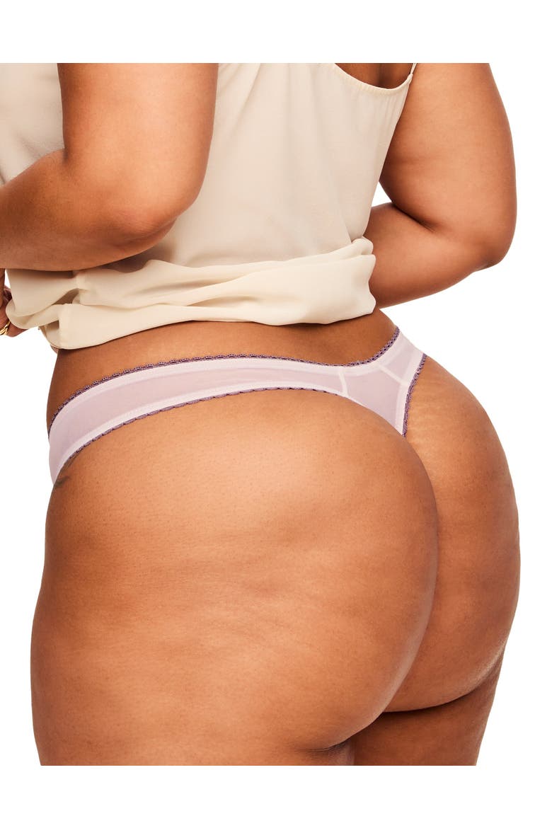 Rosa Thong Panties, Alternate, color, Floral purple