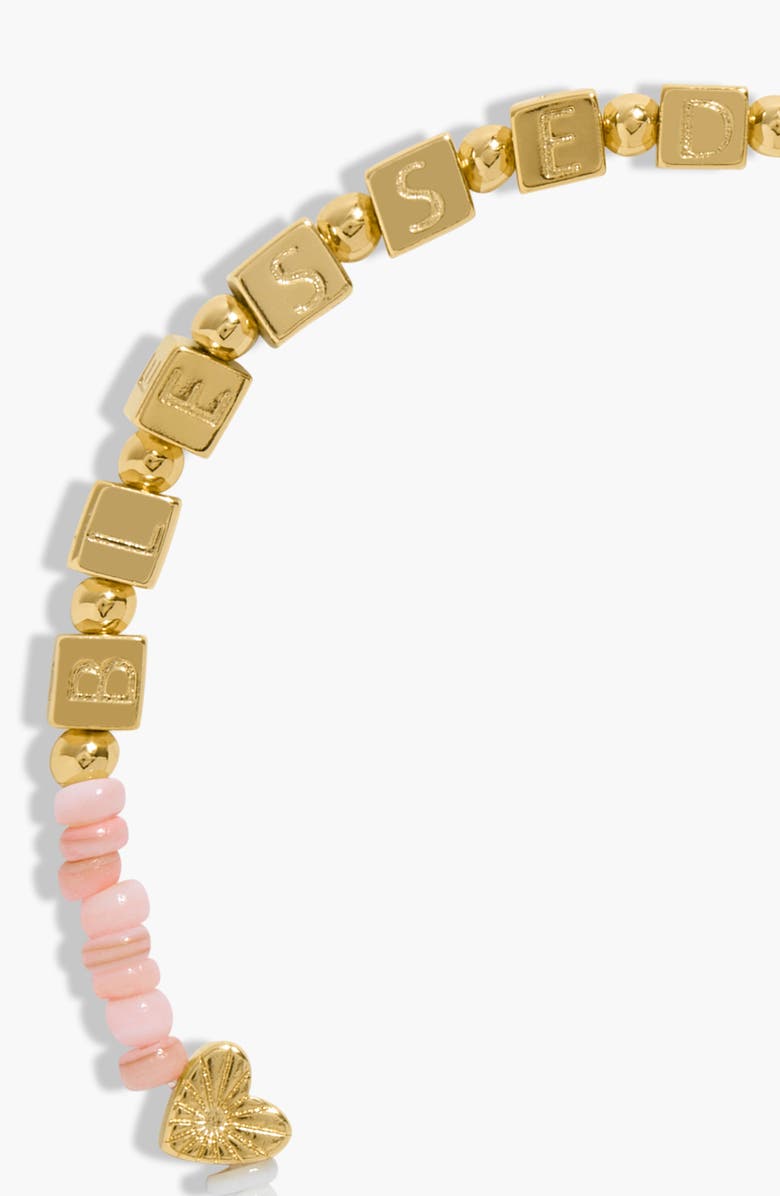 A Littles & Co Happy Little Moments 'Blessed' Bracelet In Gold-Tone Plating, Alternate, color, Metallic Gold