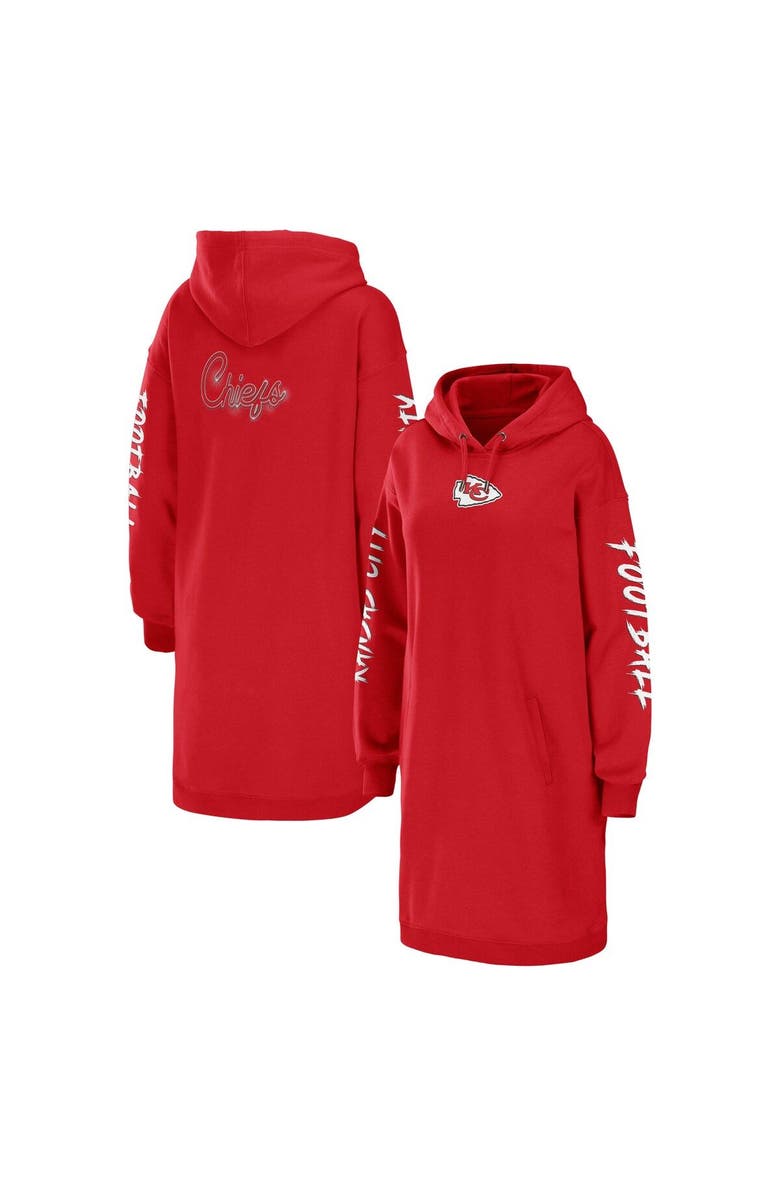 WEAR by Erin Andrews Women's WEAR by Erin Andrews Red Kansas City Chiefs Hoodie Dress, Alternate, color, 