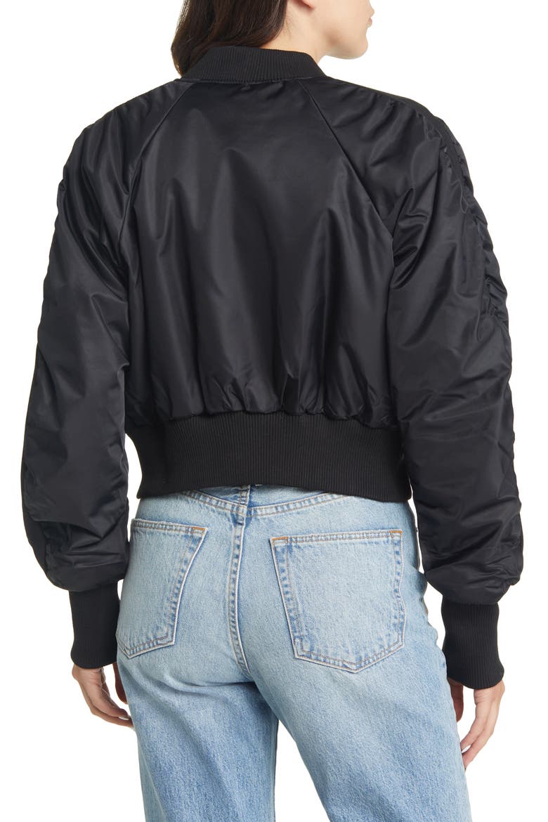 Eva Bomber Jacket, Alternate, color, BLACK