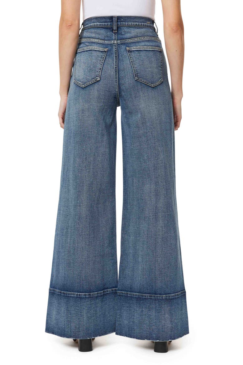 Emerson High Waist Relaxed Hem Wide Leg Jeans, Alternate, color, MARINE
