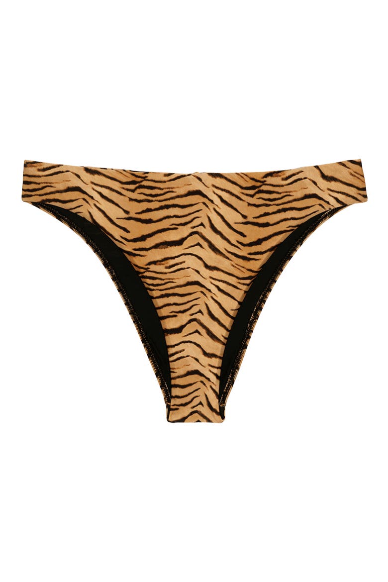 Lindsay Tiger Print Bikini Bottoms, Alternate, color, MULTI