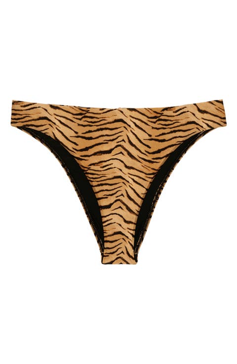 Lindsay Tiger Print Bikini Bottoms