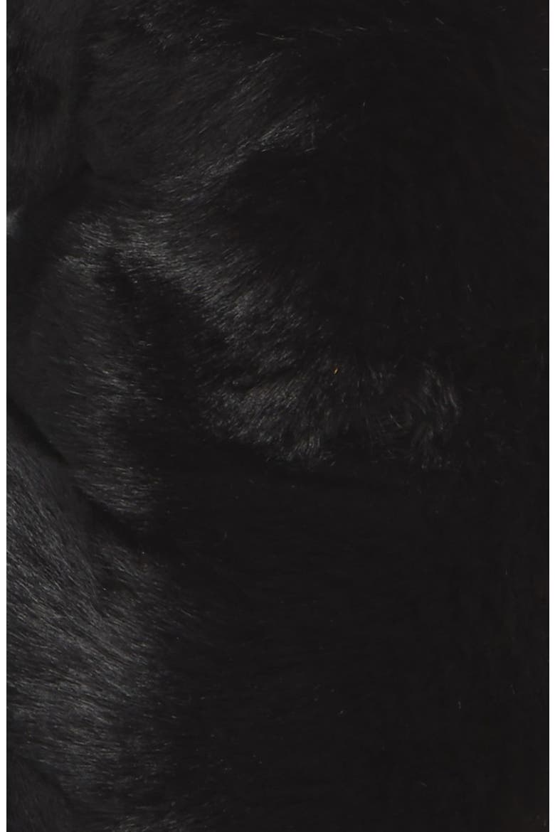 Faux Rabbit Fur Snood, Alternate, color, BLACK