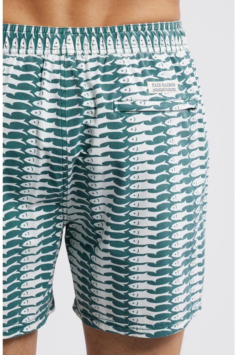 The Bungalow Water Repellent Swim Trunks, Alternate, color, GREEN SARDINE