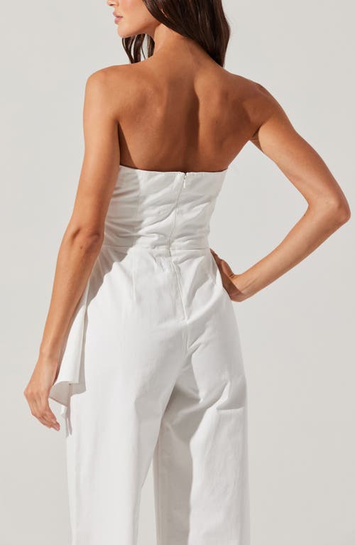 Astr The Label Maciel Strapless Cotton Jumpsuit
