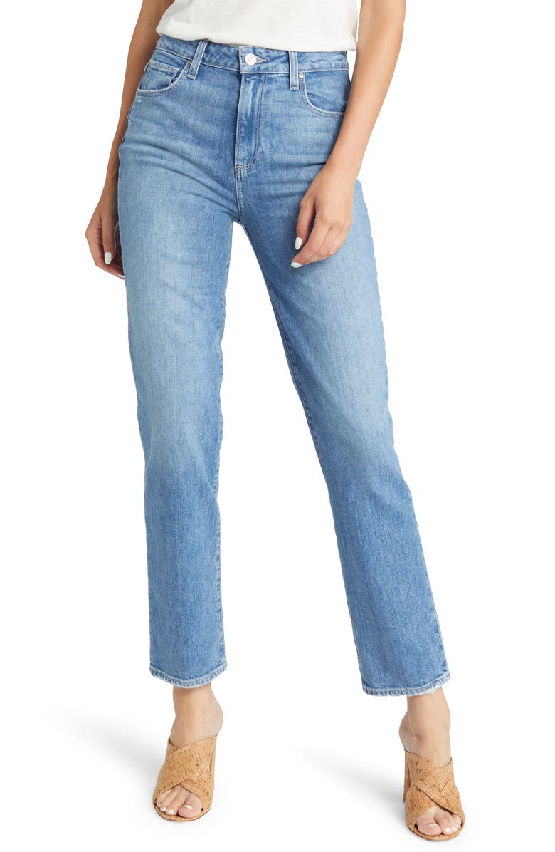 PAIGE Stella High Waist Straight Leg Jeans, Main, color, 
