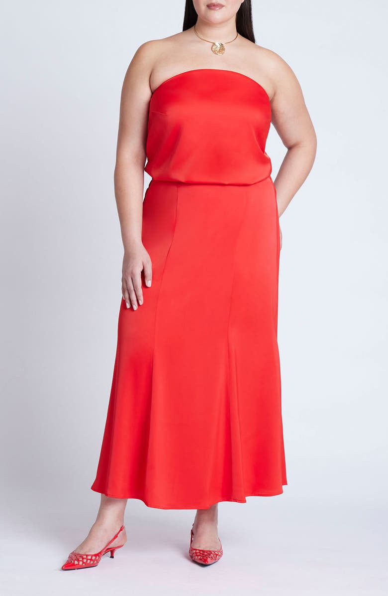 ELOQUII Satin Skirt, Alternate, color, 