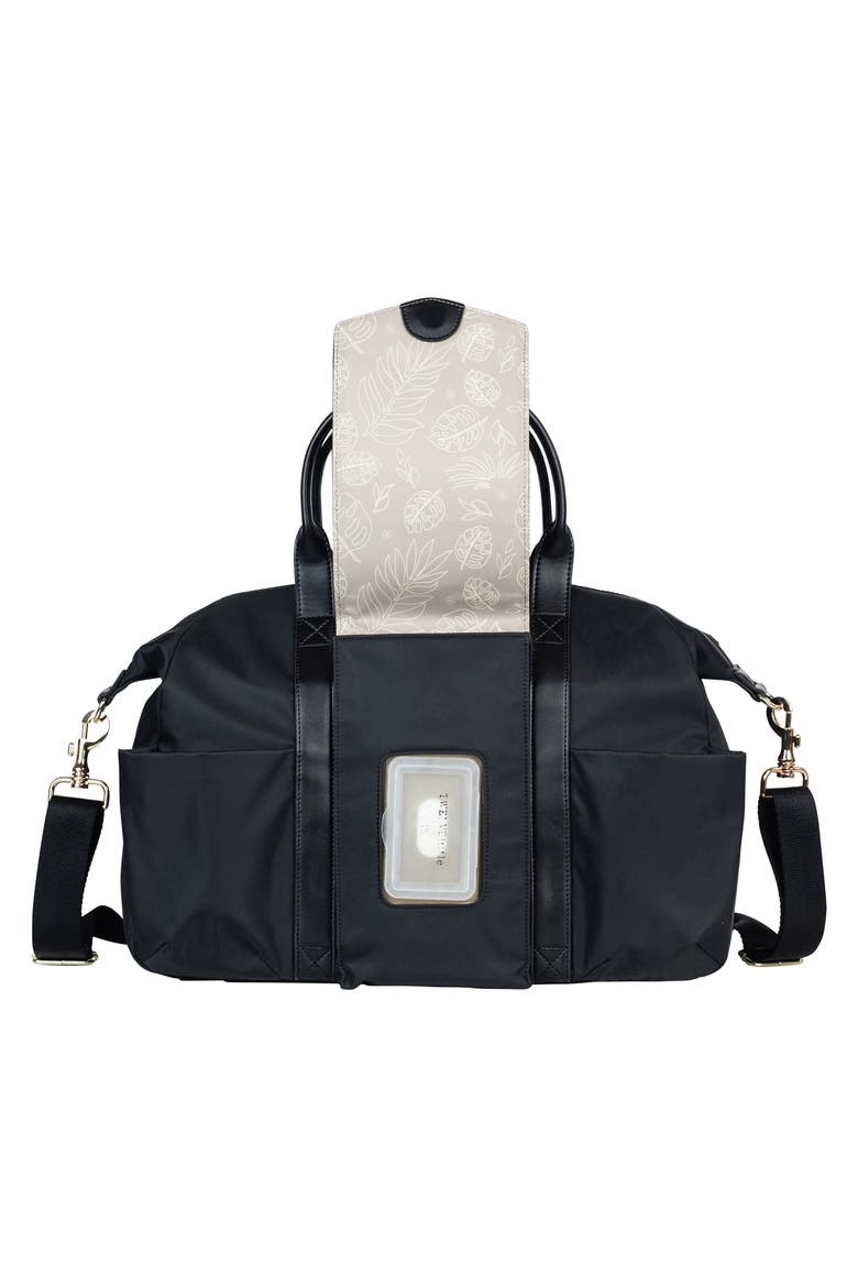 Peekaboo Diaper Satchel, Alternate, color, BLACK