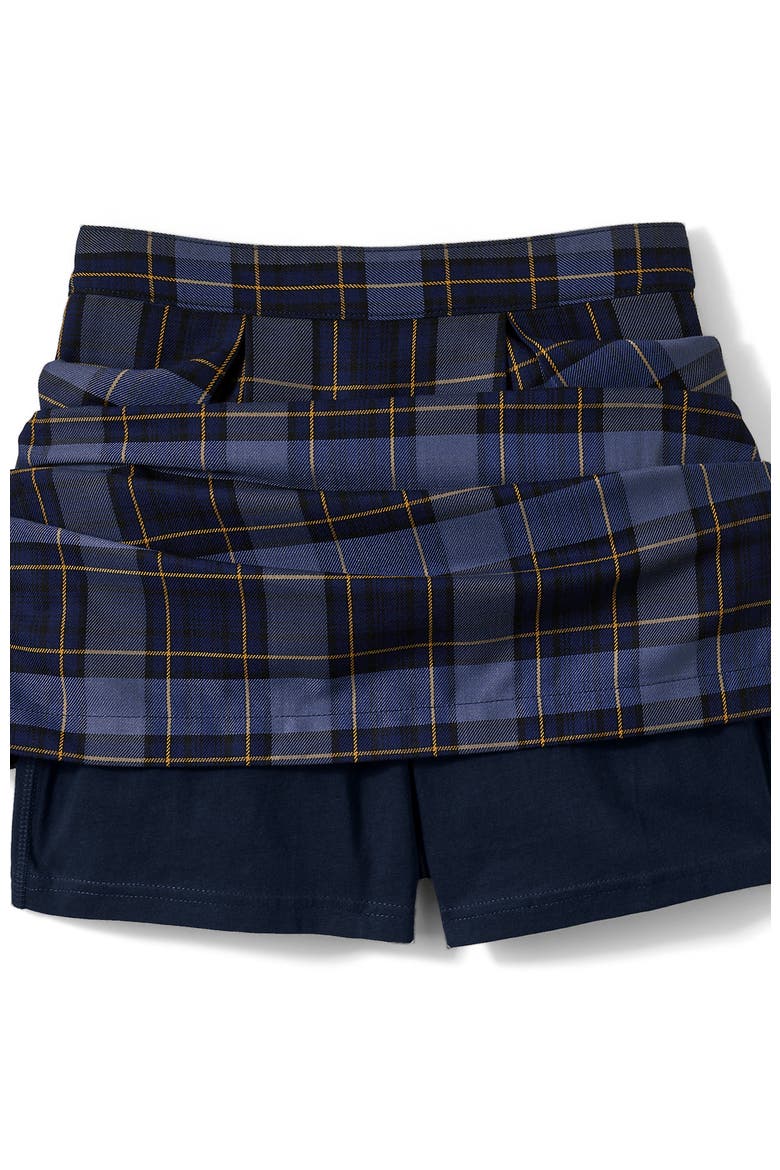 School Uniform  Plaid Skort Top of Knee, Alternate, color, Classic Navy Plaid