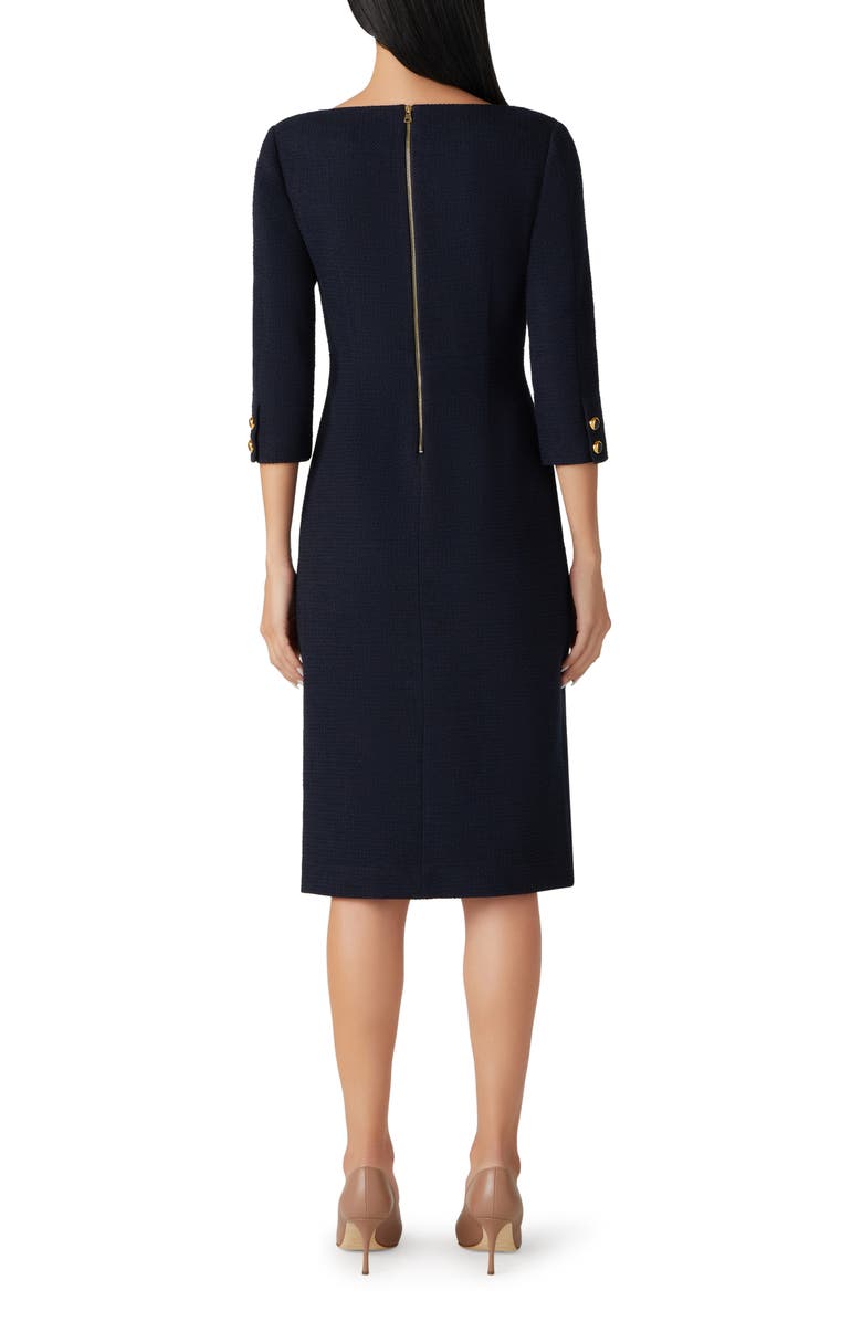 ST. JOHN Mouliné Tweed Knit Sheath Dress, Alternate, color, 