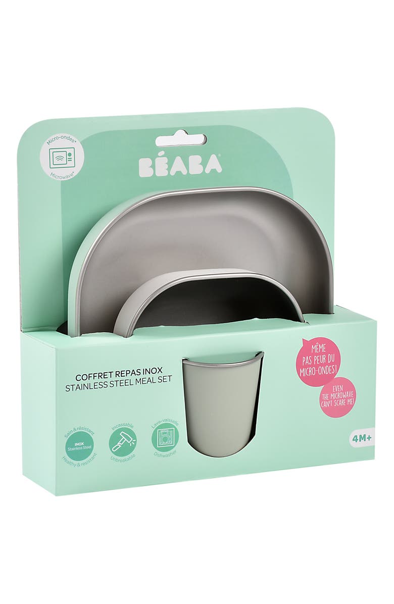 BEABA Stainless Steel Meal Set, Alternate, color, Sage Green