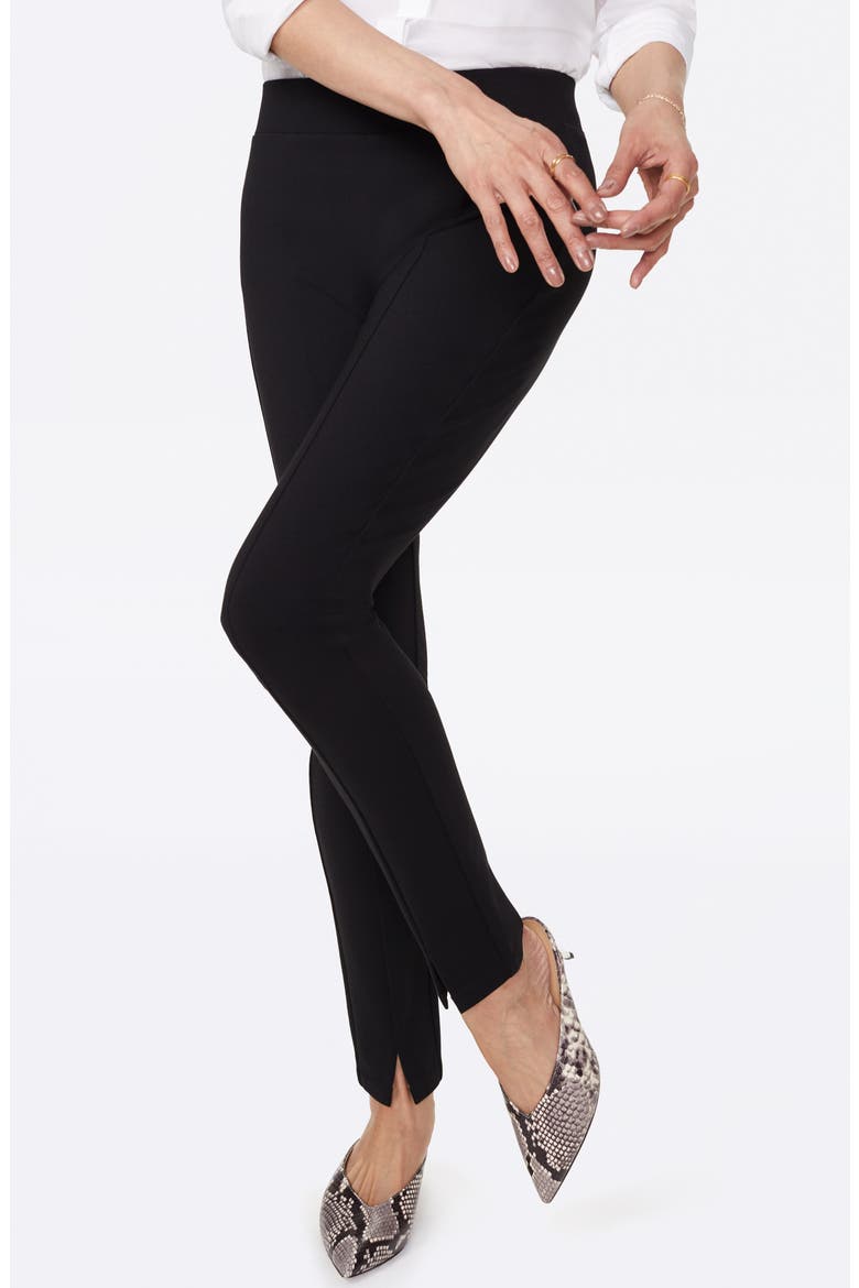 Slit Hem Leggings, Alternate, color, BLACK
