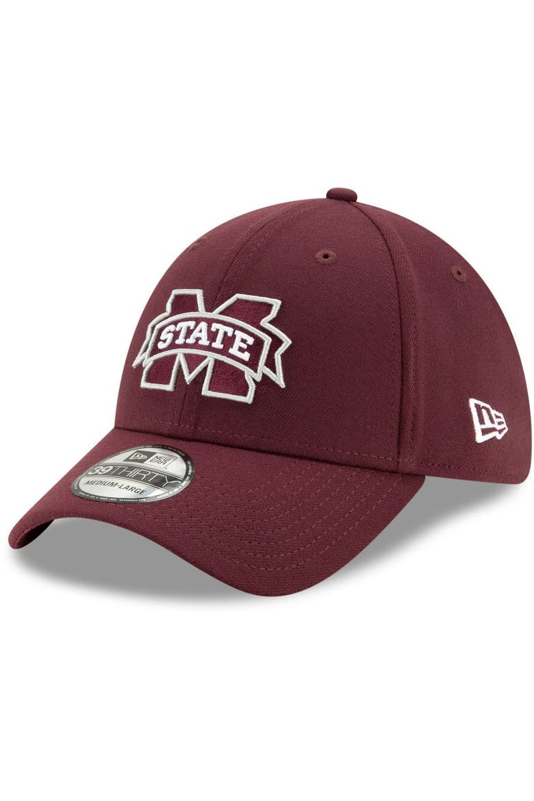 Men's New Era Maroon Mississippi State Bulldogs College Classic 39THIRTY Flex Hat, Main, color, Maroon