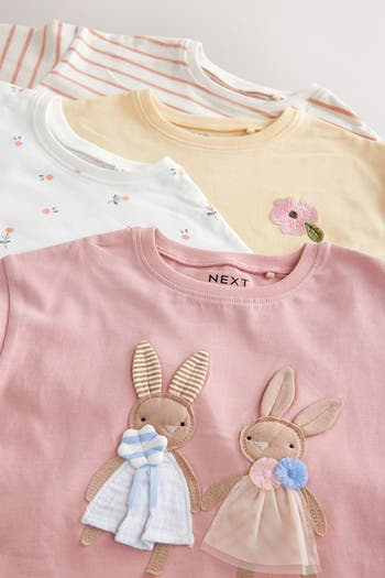 Kids' Assorted 4-Pack Long Sleeve Cotton T-Shirts