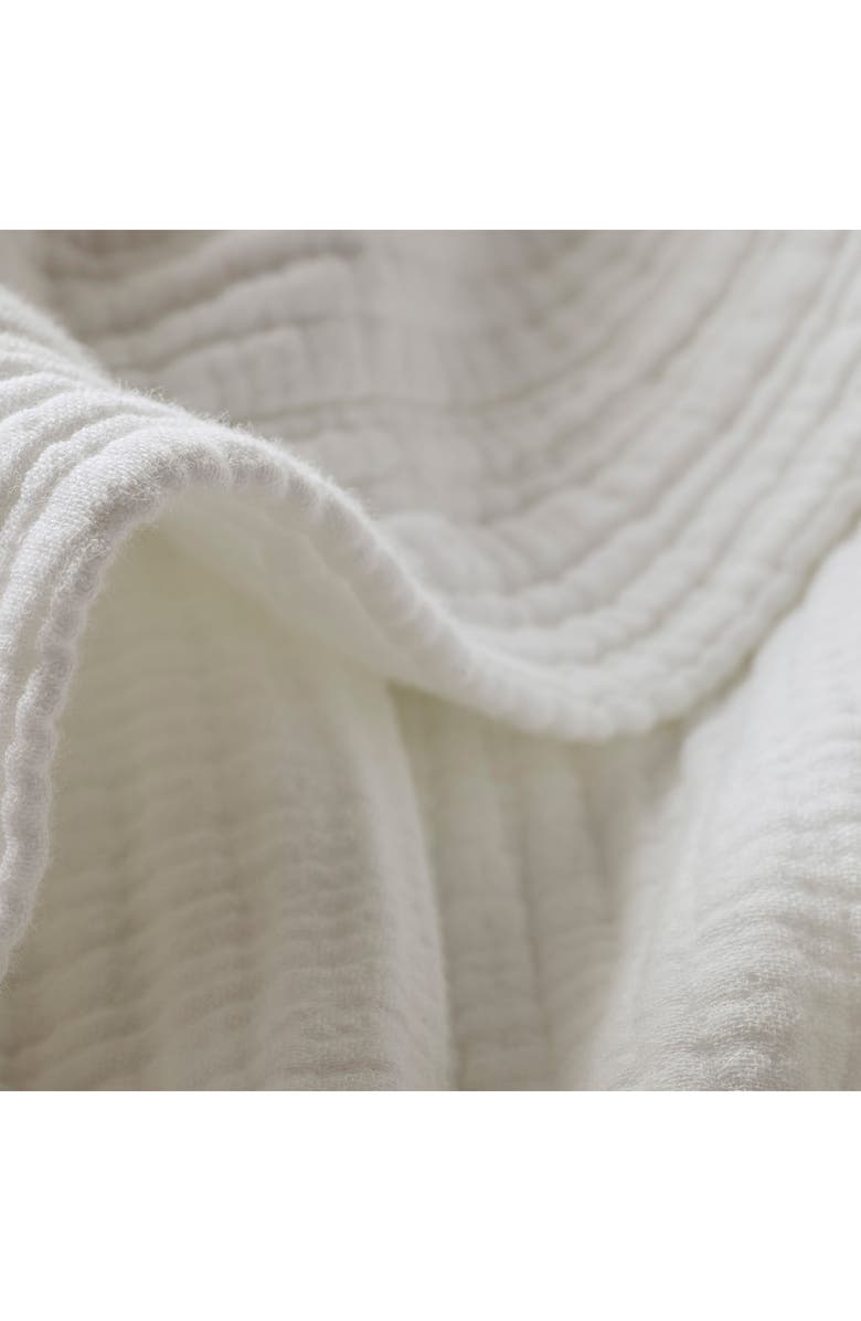 Boll & Branch Dream Throw Blanket, Alternate, color, White