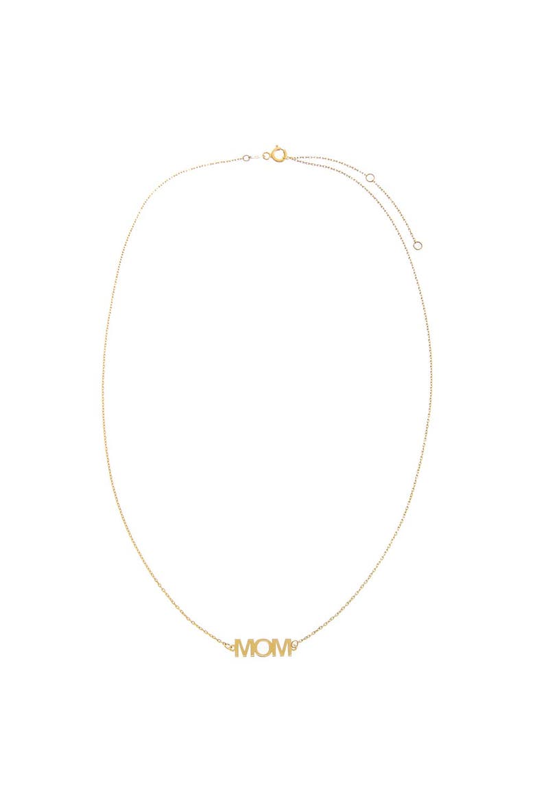 Solid Mom Nameplate Necklace 14K, Alternate, color, 14K Gold