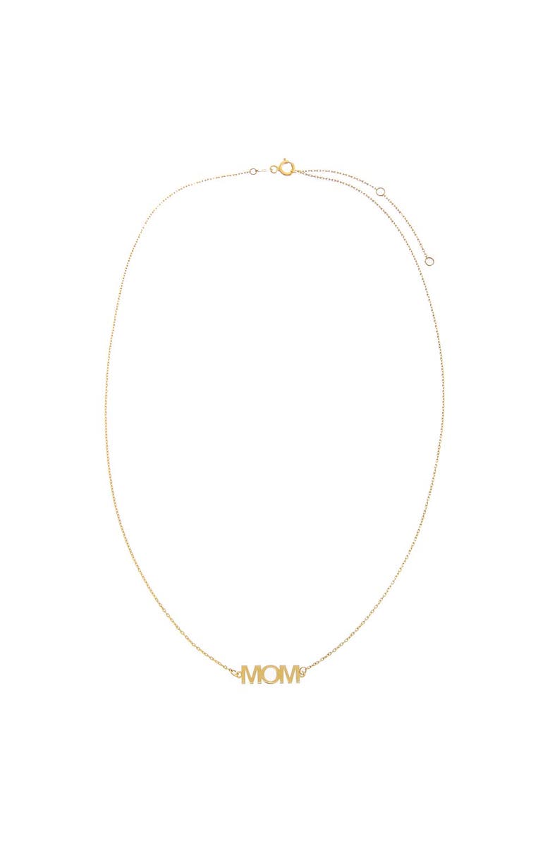 BY ADINA EDEN Solid Mom Nameplate Necklace 14K, Alternate, color,
