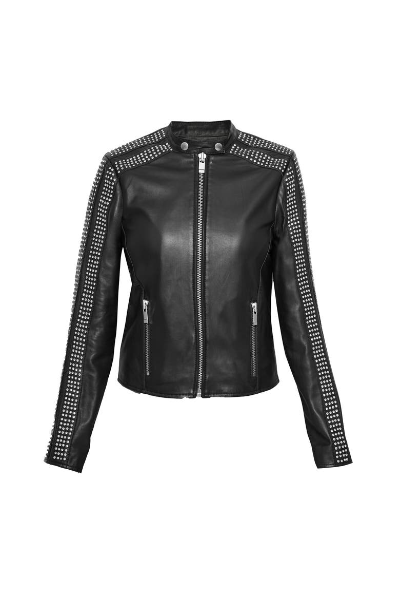 AS by DF Ryder Upcycled Leather Jacket, Alternate, color, Black