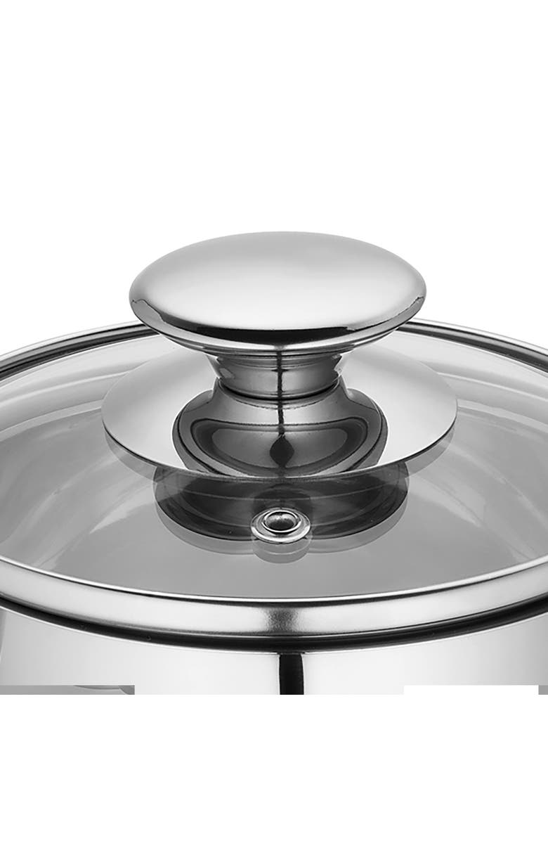 Kuchenprofi Mini Stockpot w/ Glass Lid, 0.7 qt., 4.75-Inch Diameter, Alternate, color, Silver