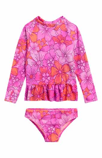 Beach Lingo Kids' Long Sleeve Two-Piece Rashguard Swimsuit
