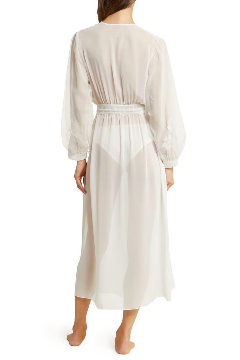 Beloved Balloon Sleeve Sheer Chiffon Robe, Alternate, color, IVORY