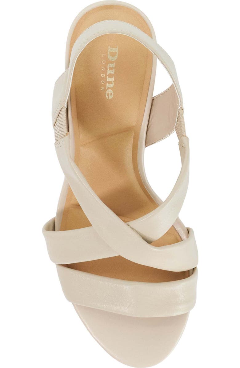 Dune London Kamies Slingback Platform Wedge Sandal, Alternate, color, Ecru