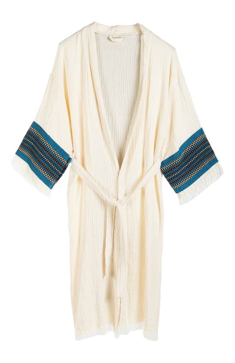 Kaia Emroidered Sleeve Handmade Kimono