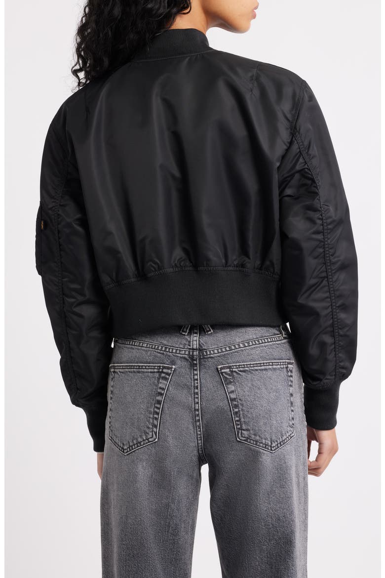 L-2B Gen Crop Flight Jacket, Alternate, color, BLACK