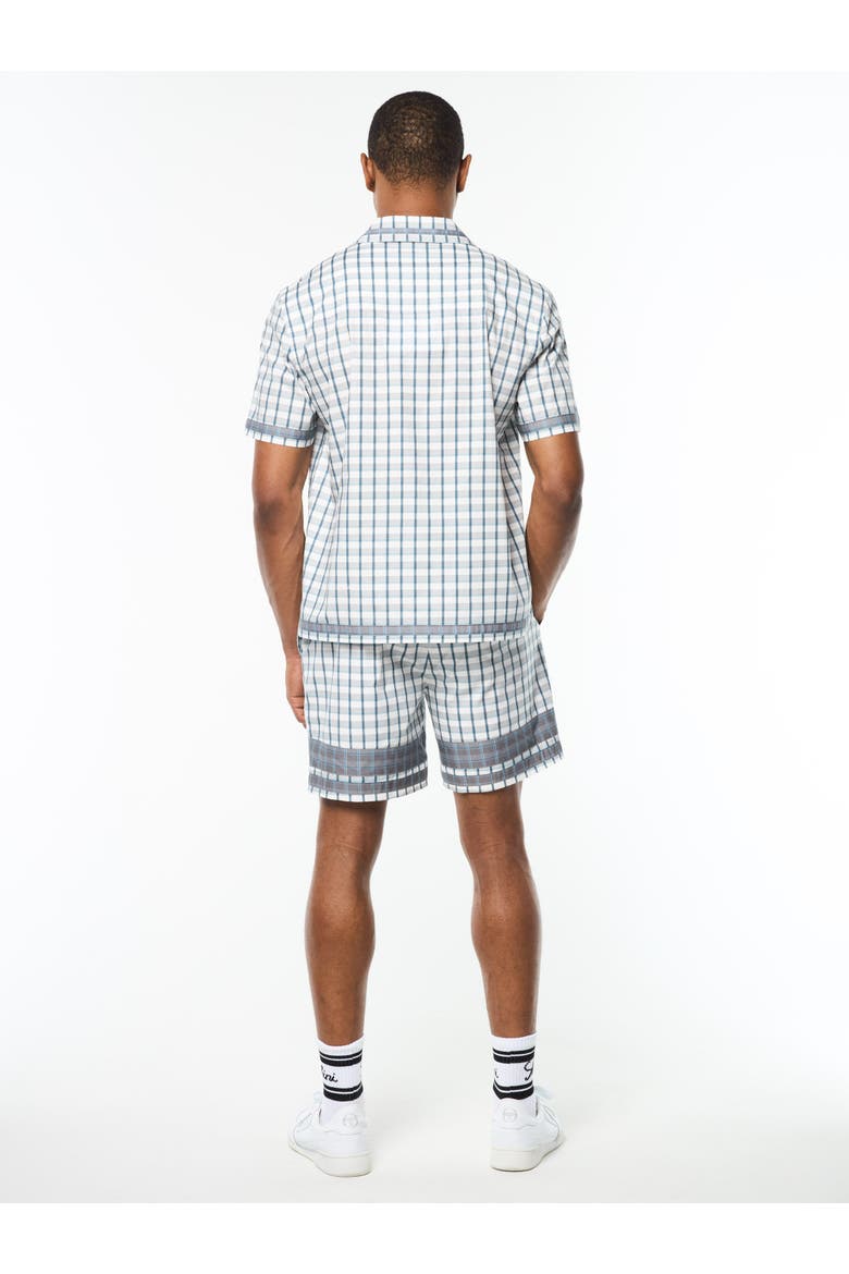 Quadretto Cabana Shirt, Alternate, color, BRILLIANT WHITE