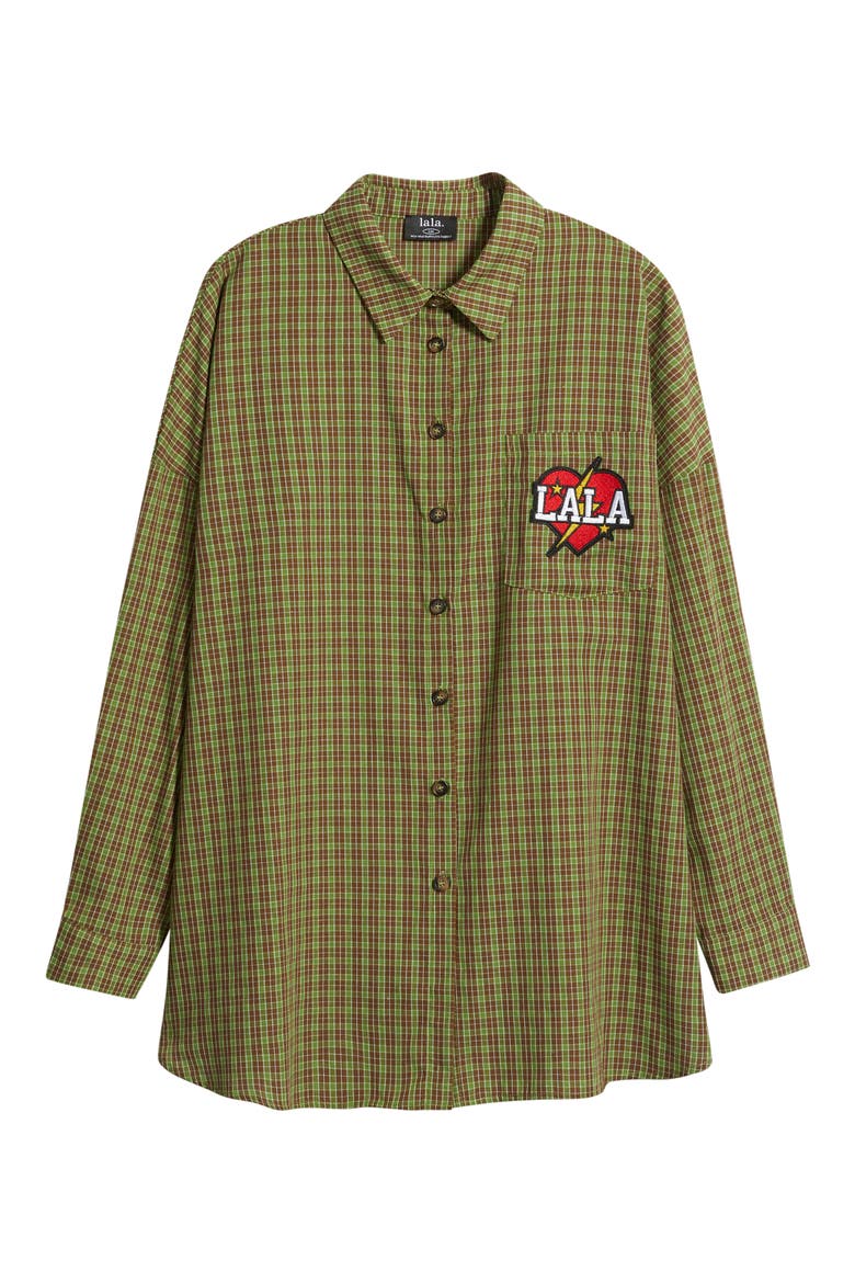Soul Searching Cotton Button-Up Shirt, Alternate, color, GREEN PLAID