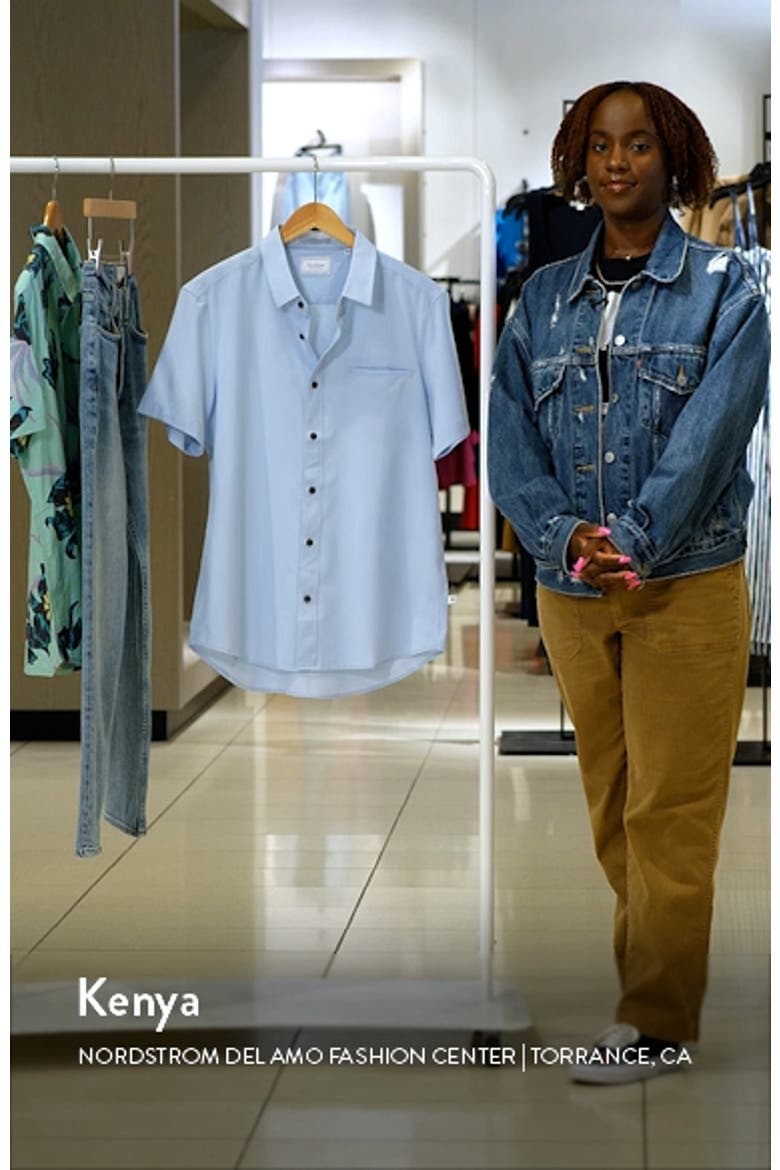Grant Solid Performance Short Sleeve Button-Up Shirt video