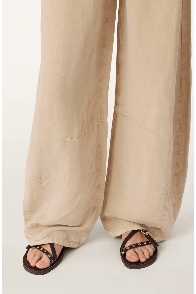 Jett Wide Leg Pull-On Pants, Alternate, color, SAND BROWN